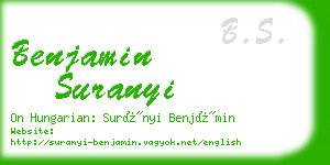 benjamin suranyi business card